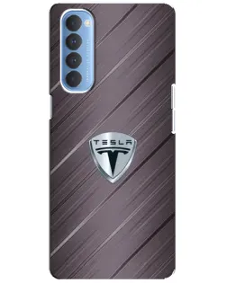 Чохол для OPPO Reno 4 Pro з картинкою «Металева текстура Tesla»