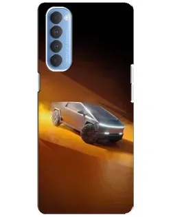 Чохол для OPPO Reno 4 Pro з картинкою «Cybertruck у пустелі»