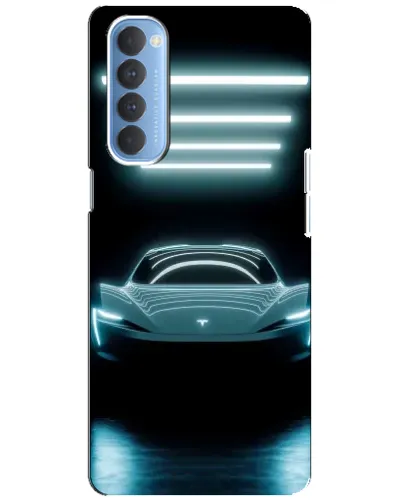 Чохол для OPPO Reno 4 Pro з картинкою «Tesla в неоні» Чохол для OPPO Reno 4 Pro з картинкою «Tesla в неоні»