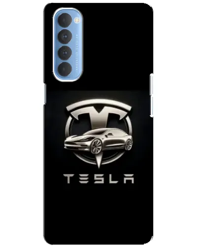 Чохол для OPPO Reno 4 Pro з картинкою «Tesla — срібне авто» Чохол для OPPO Reno 4 Pro з картинкою «Tesla — срібне авто»