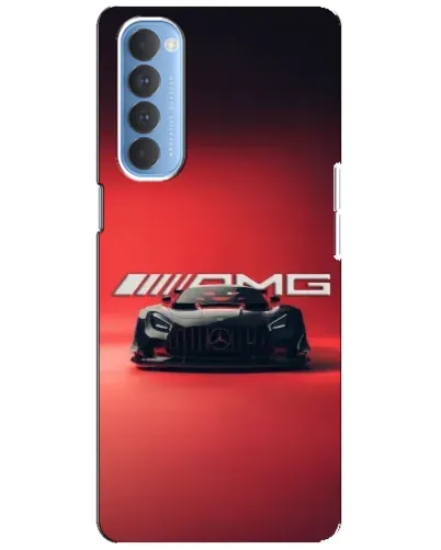 Чехол для OPPO Reno 4 Pro с картинкой «Mercedes AMG — красная линия»