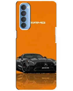 Чехол для OPPO Reno 4 Pro с картинкой «Оранжевый Mercedes AMG»