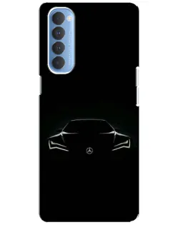 Чехол для OPPO Reno 4 Pro с картинкой «Mercedes — силуэт авто»
