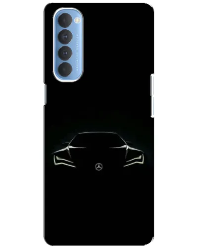 Чехол для OPPO Reno 4 Pro с картинкой «Mercedes — силуэт авто» Чехол для OPPO Reno 4 Pro с картинкой «Mercedes — силуэт авто»