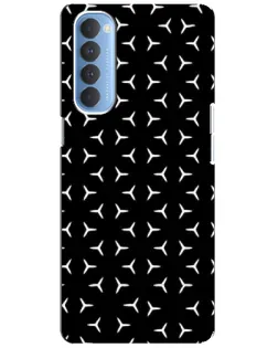 Чехол для OPPO Reno 4 Pro с картинкой «Mercedes паттерн звезд»