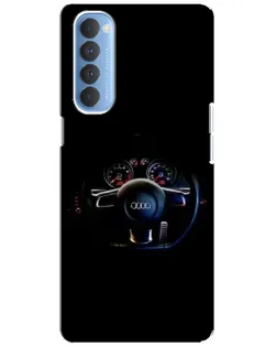 Чехол для OPPO Reno 4 Pro с картинкой «Салон Audi — руль» Чехол для OPPO Reno 4 Pro с картинкой «Салон Audi — руль»