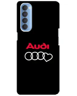 Чехол для OPPO Reno 4 Pro с картинкой «Логотип Audi Heart» Чехол для OPPO Reno 4 Pro с картинкой «Логотип Audi Heart»
