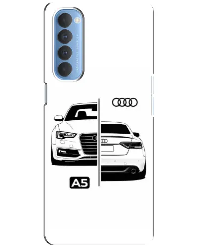 Чехол для OPPO Reno 4 Pro с картинкой «Audi — контрастный дизайн»