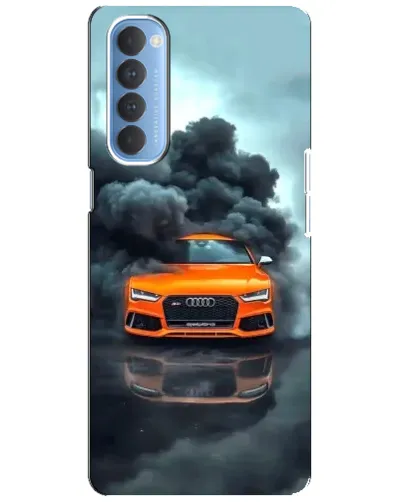 Чехол для OPPO Reno 4 Pro с картинкой «Audi в облаках дыма»