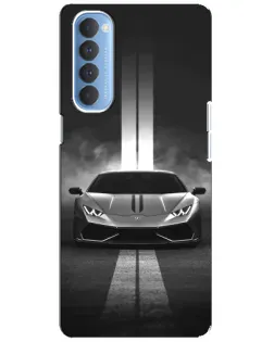 Чехол для OPPO Reno 4 Pro с картинкой «Lamborghini симметрия дорог»