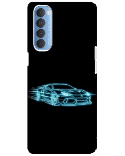 Чехол для OPPO Reno 4 Pro с картинкой «Неоновый контур Lamborghini» Чехол для OPPO Reno 4 Pro с картинкой «Неоновый контур Lamborghini»