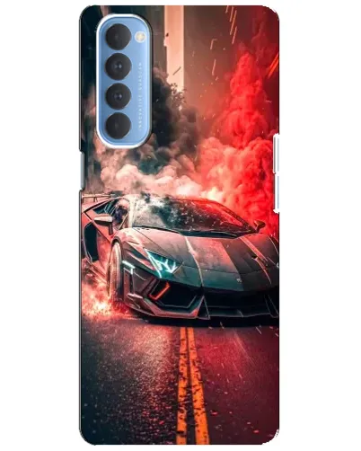 Чехол для OPPO Reno 4 Pro с картинкой «Lamborghini красный дым» Чехол для OPPO Reno 4 Pro с картинкой «Lamborghini красный дым»