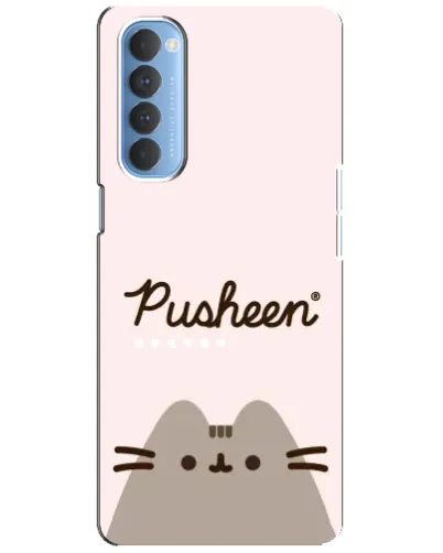 Чохол для OPPO Reno 4 Pro з картинкою «Pusheen логотип» Чохол для OPPO Reno 4 Pro з картинкою «Pusheen логотип»