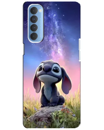 Чехол для OPPO Reno 4 Pro с картинкой «Стич на рассвете»