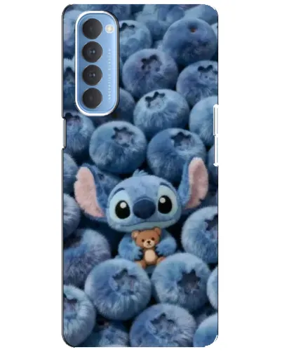 Чехол для OPPO Reno 4 Pro с картинкой «Стич и голубика»