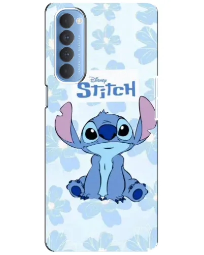 Чехол для OPPO Reno 4 Pro с картинкой «Stitch среди цветов»