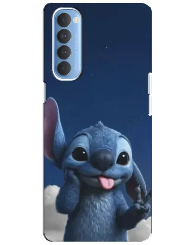 Чехол для OPPO Reno 4 Pro с картинкой «Стич в облаках»