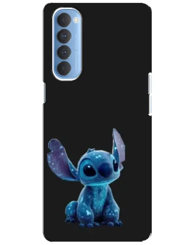 Чехол для OPPO Reno 4 Pro с картинкой «Стич на черном»