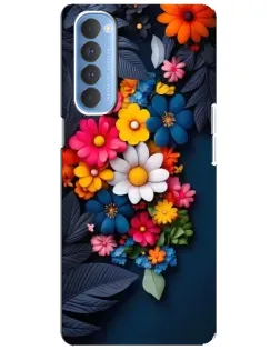 Чехол для OPPO Reno 4 Pro с картинкой «Цветочная феерия» Чехол для OPPO Reno 4 Pro с картинкой «Цветочная феерия»