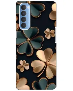 Чехол для OPPO Reno 4 Pro с картинкой «Клевер в золоте» Чехол для OPPO Reno 4 Pro с картинкой «Клевер в золоте»