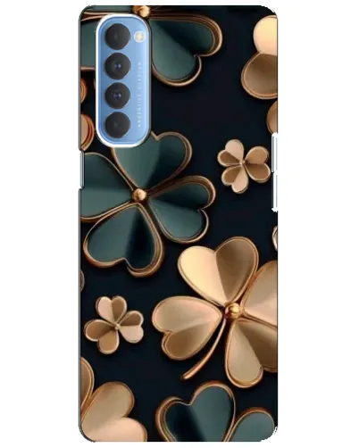 Чехол для OPPO Reno 4 Pro с картинкой «Клевер в золоте»
