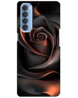 Чехол для OPPO Reno 4 Pro с картинкой «Шелковая черная роза» Чехол для OPPO Reno 4 Pro с картинкой «Шелковая черная роза»