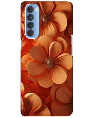 Чехол для OPPO Reno 4 Pro с картинкой «Оранжевый макро цветок»