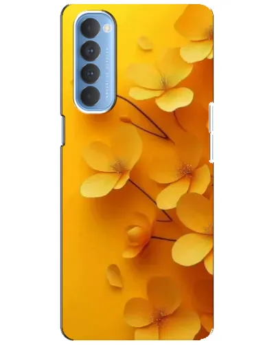 Чехол для OPPO Reno 4 Pro с картинкой «Золотые лепестки»