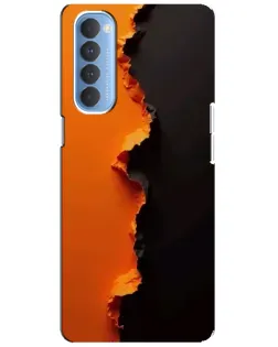 Чехол для OPPO Reno 4 Pro с картинкой «Оранжевый разлом»