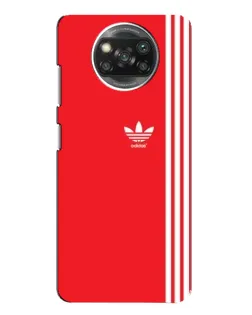 Чехол для OPPO Reno 4 с картинкой «Красный минимализм Adidas»