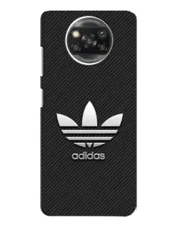 Чехол для OPPO Reno 4 с картинкой «Adidas Карбоновая текстура»