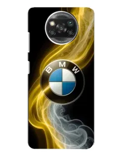 Чехол для OPPO Reno 4 с картинкой «Золотистый дым BMW»