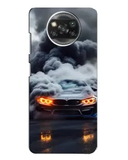 Чехол для OPPO Reno 4 с картинкой «BMW в дыму»