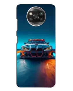 Чехол для OPPO Reno 4 с картинкой «BMW — огни неона»