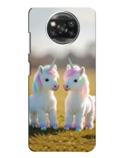 Чехол для OPPO Reno 4 с картинкой «Пара единорогов»