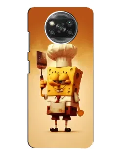 Чехол для OPPO Reno 4 с картинкой «Губка Боб повар»