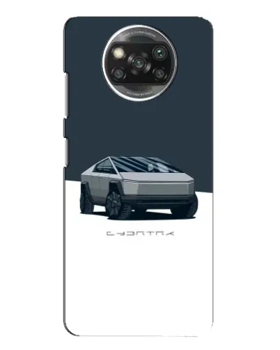 Чехол для OPPO Reno 4 с картинкой «Серебристый Cybertruck Tesla»