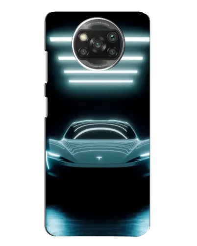 Чехол для OPPO Reno 4 с картинкой «Tesla в неоне»