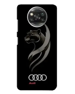 Чехол для OPPO Reno 4 с картинкой «Графика — пантера и Audi»