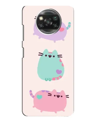 Чехол для OPPO Reno 4 с картинкой «Pusheen трио»