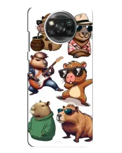 Чехол для OPPO Reno 4 с картинкой «Крутые капибары музыканты»