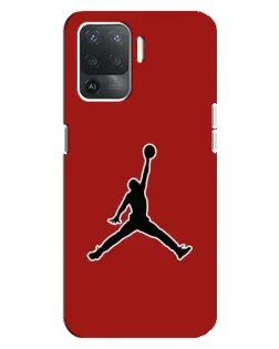Чехол для OPPO Reno 5 Lite с картинкой «Jordan Red Back»