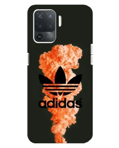 Чехол для OPPO Reno 5 Lite с картинкой «Оранжевый дым Adidas»