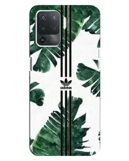 Чехол для OPPO Reno 5 Lite с картинкой «Пальмовые листья адидас»
