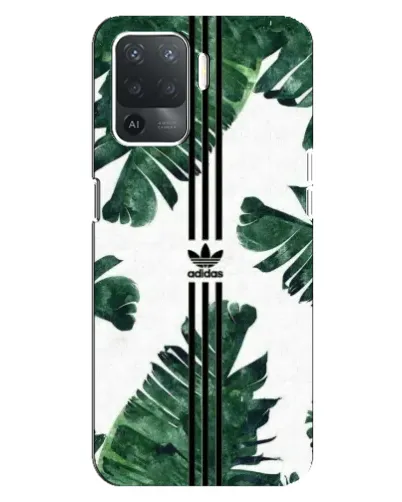 Чехол для OPPO Reno 5 Lite с картинкой «Пальмовые листья адидас»