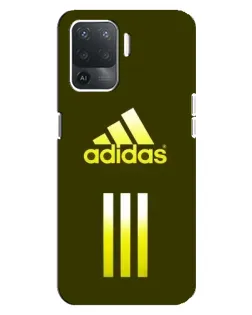 Чехол для OPPO Reno 5 Lite с картинкой «Оливковый градиент Adidas»