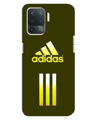 Чехол для OPPO Reno 5 Lite с картинкой «Оливковый градиент Adidas»