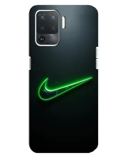 Чехол для OPPO Reno 5 Lite с картинкой «Неоновый контур Nike»