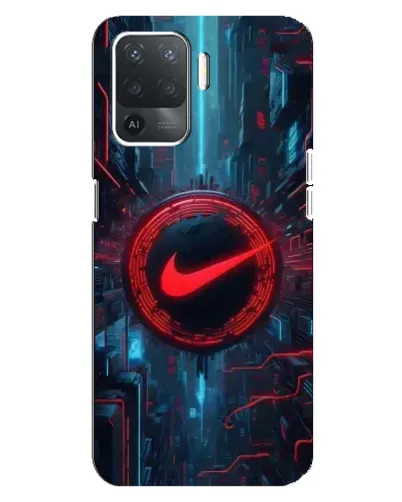 Чехол для OPPO Reno 5 Lite с картинкой «Техногенный стиль Nike»