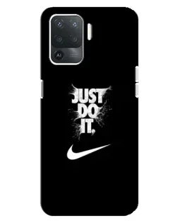 Чехол для OPPO Reno 5 Lite с картинкой «Текстовый принт Nike»